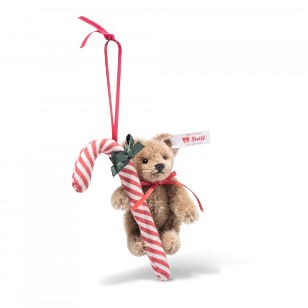 Teddy Bear with Candy Cane Ornament