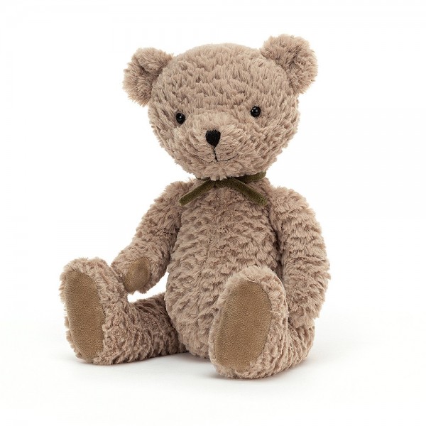 Jellycat Ambalie teddy bear. Cuddly soft woven brown plush
