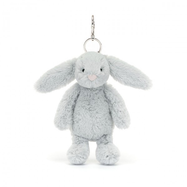 Bag Charm - Bashful Silver Bunny