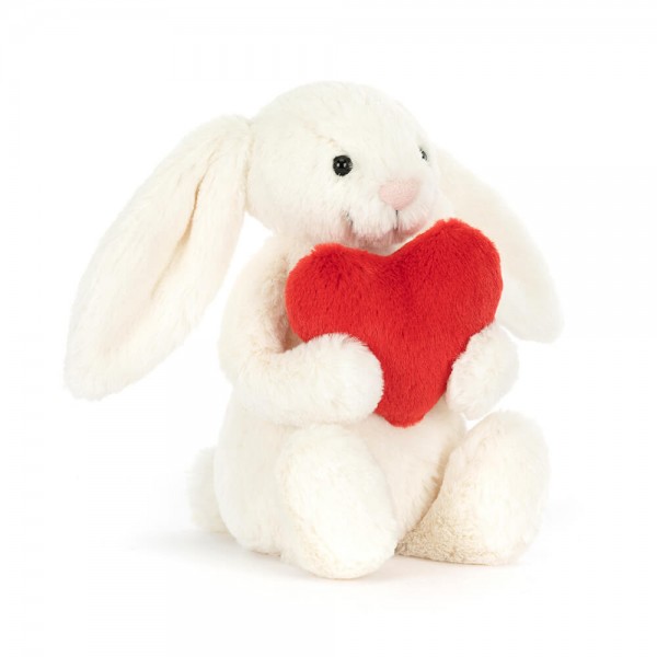 Bashful Red Love Heart Bunny - Original