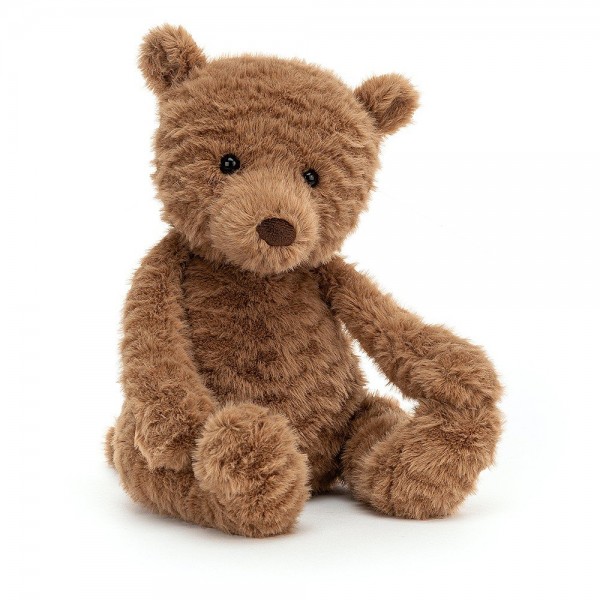 New Cocoa teddy bear from Jellycat, large size. Textured, soft woven