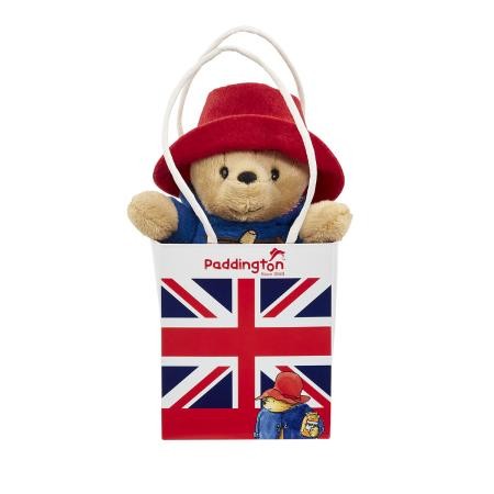 Paddington in Union Jack bag