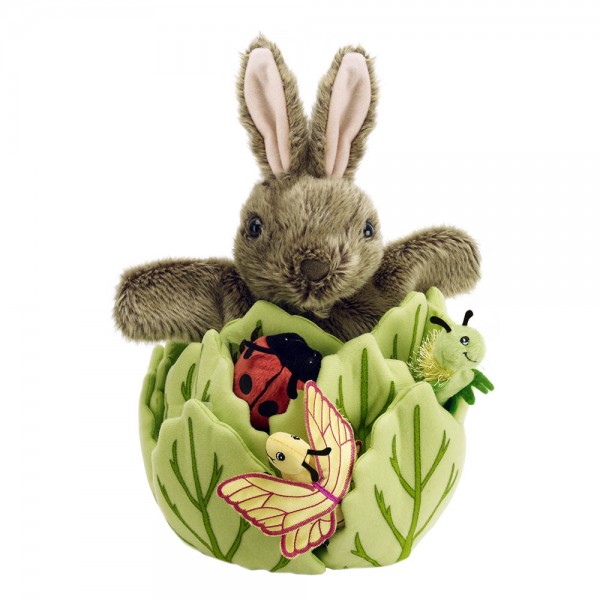 Hideaway Puppets- Rabbit in Lettuce