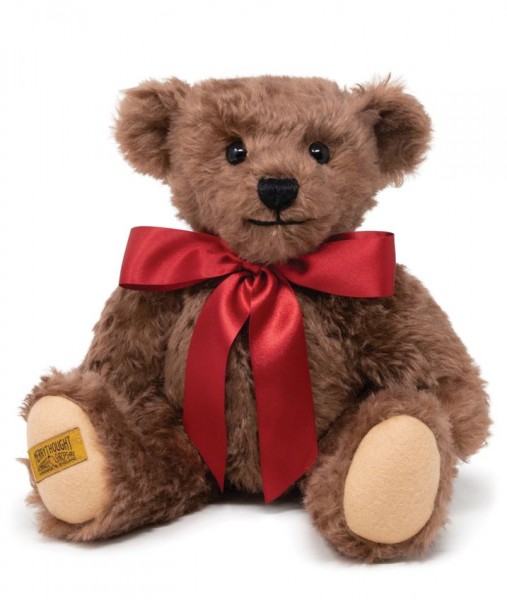 Brown teddy bear with red bow tie hotsell